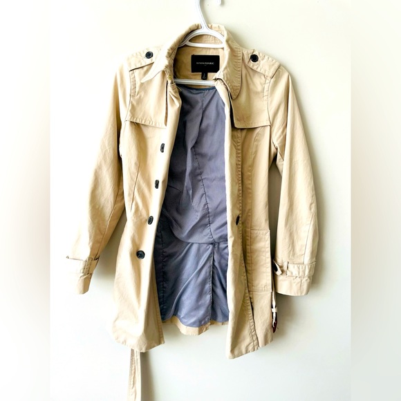 Banana Republic Women's Trench Coat Jacket Khaki Beige - Picture 4 of 6